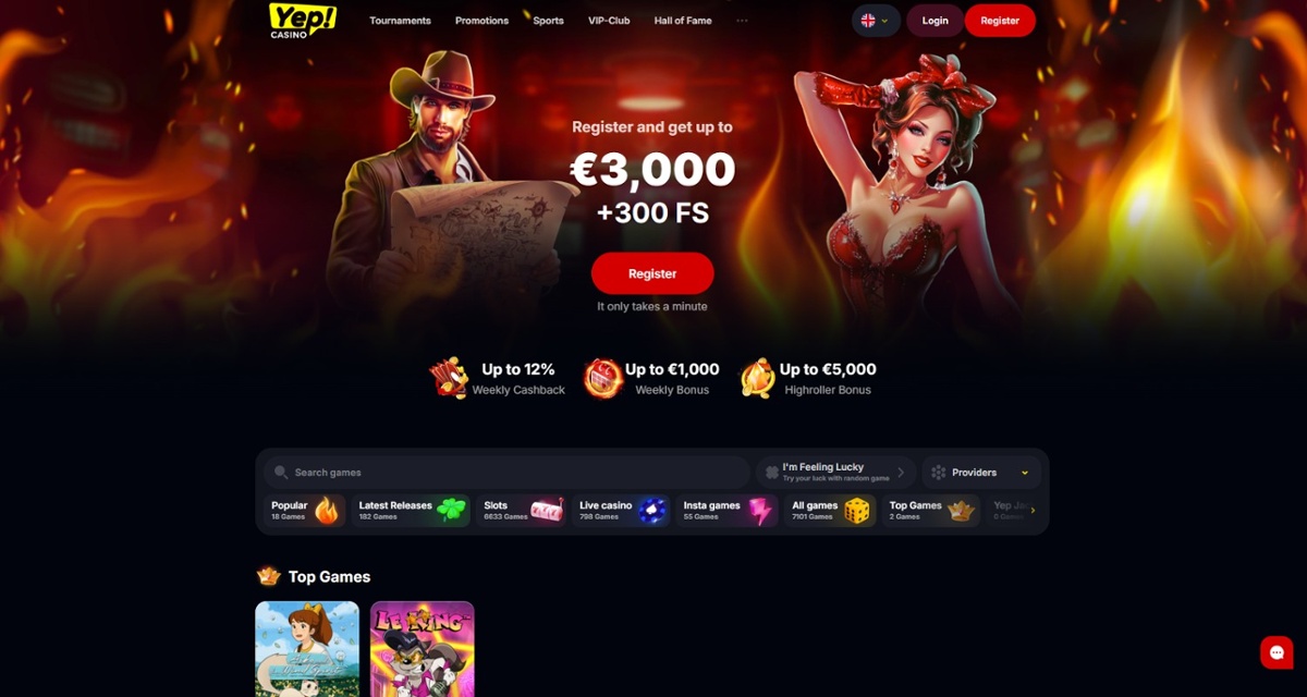 Yep! Casino homepage showing the welcome bonus as well as a range of casino games